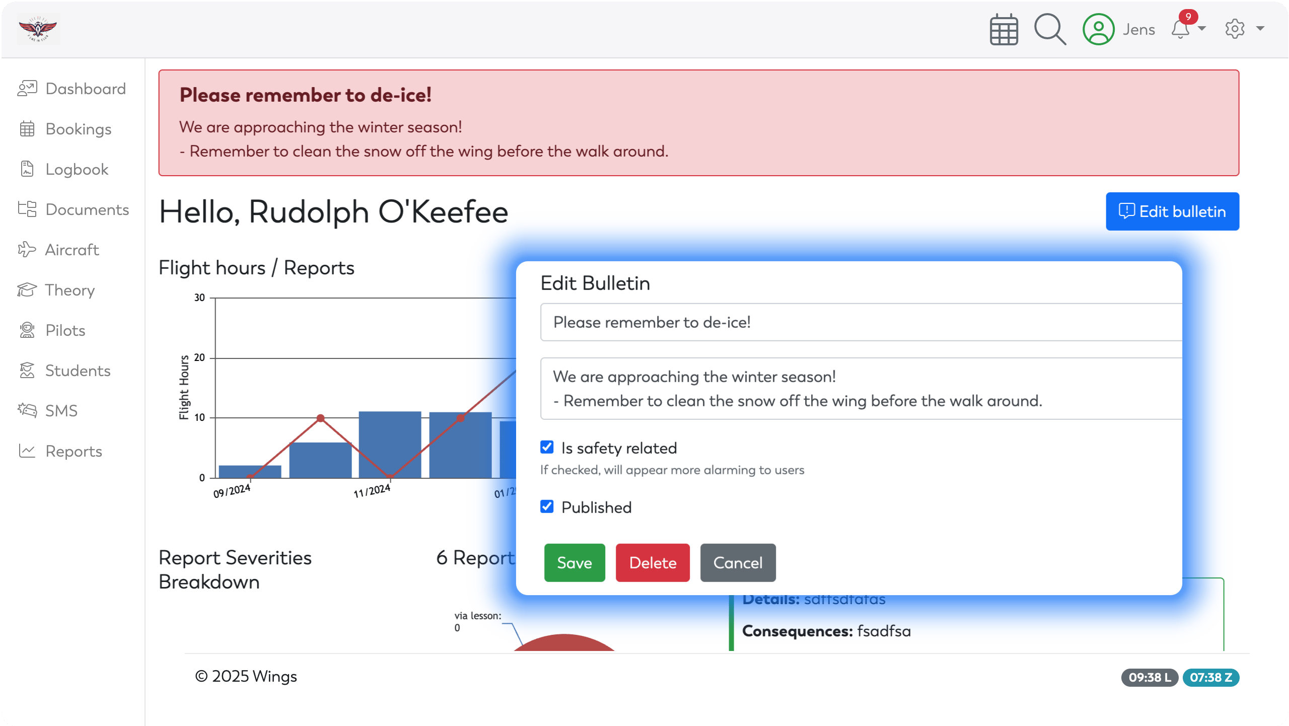 OY Wings - Bulletins