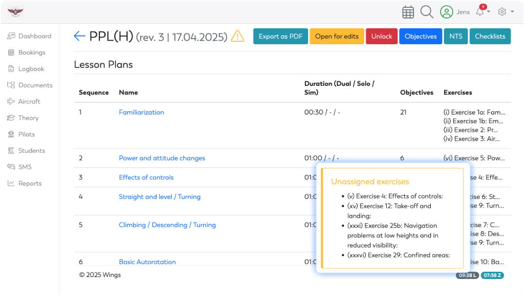OY Wings - Courses Lesson Plans-1