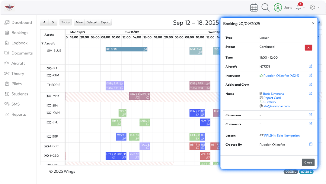 OY Wings - Scheduling